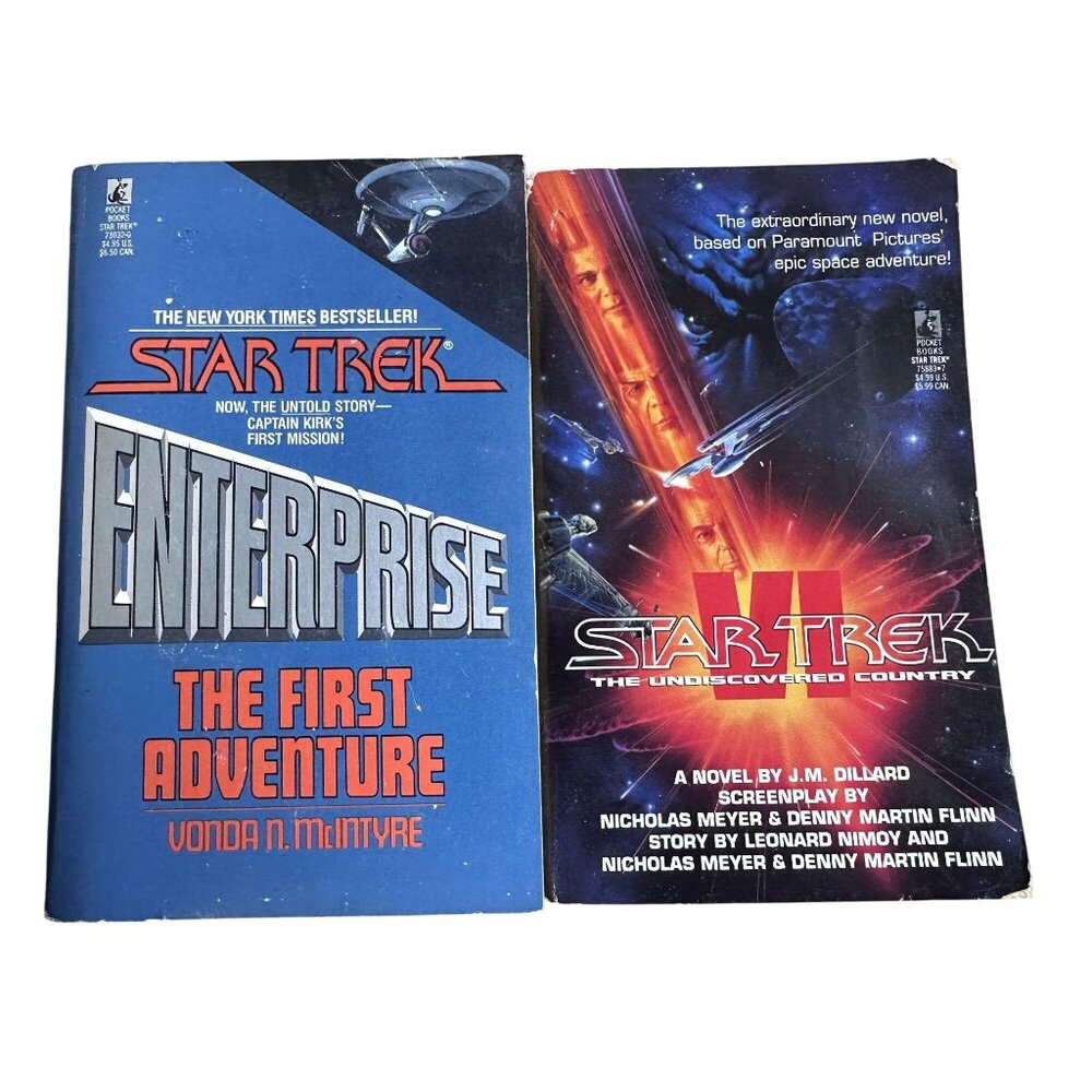 Star Trek Books Enterprise The First Adventure & Star Trek IV Paperback Books